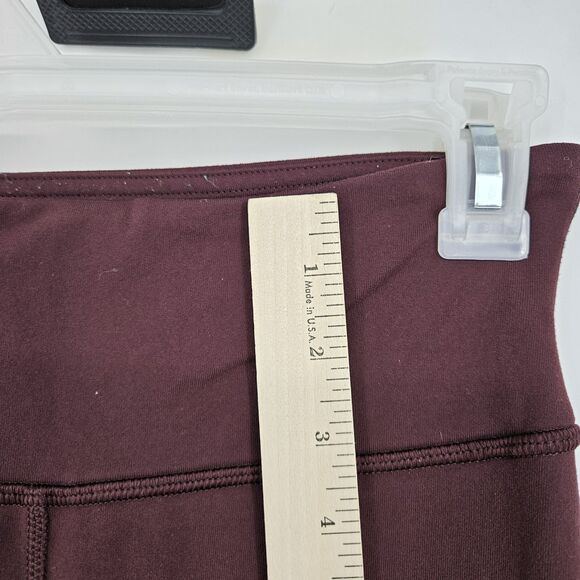 Lululemon Pants Womens 4 Wunder Under Crop Maroon Athletic Gym Leisure Yoga - Picture 4 of 9